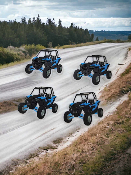 UTV Blue Side by Side Silicone Focal Bead - 0669