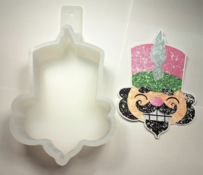 Sparkly Nutcracker Head/Face Cardstock Silicone Mold, Aroma Bead Molds, Car Freshies, Premium Cardstock Images