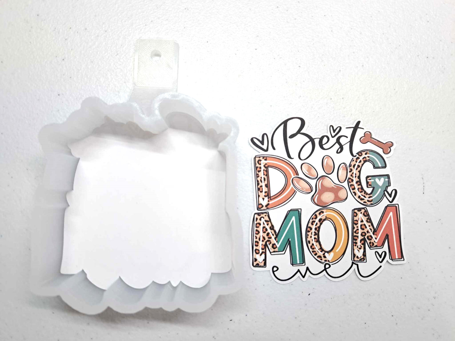 Best Dog Mom Ever Cardstock Silicone Mold, Aroma Bead Molds, Premium Cardstock Images
