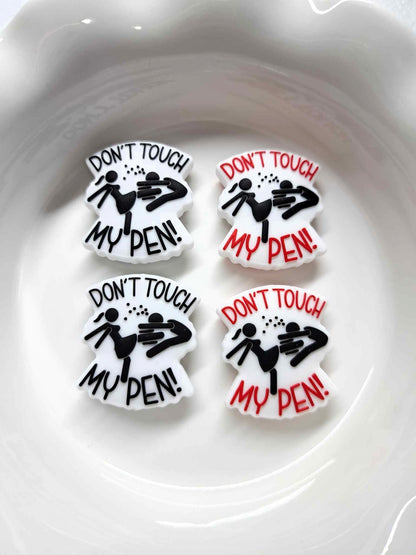 Don't Touch My Pen: Drop Kick Silicone Focal Bead - 0654