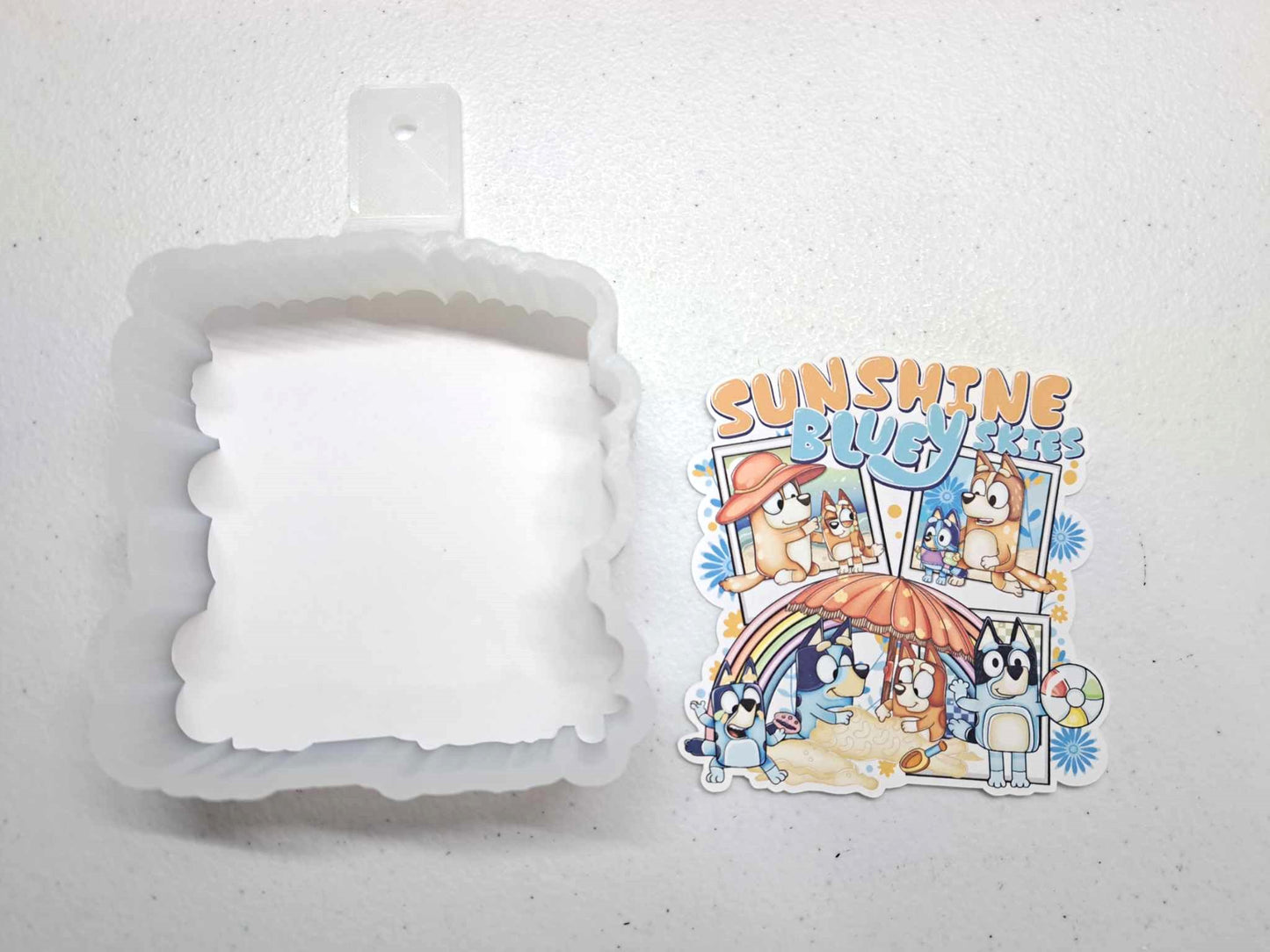 Bluey Sunshine Skies Cardstock Silicone Mold, Aroma Bead Molds, Premium Cardstock Images