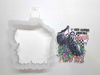 Ghostface Spring Flowers: Scary Movies Cardstock Silicone Mold, Aroma Bead Molds, Premium Cardstock Images
