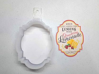 Drink Label Frame With Multiple Insert Options: Whoville, Jelly Roll, Hook, Margaritas, Vodka, Sweet Tea Cardstock Silicone Mold, Aroma Bead Molds