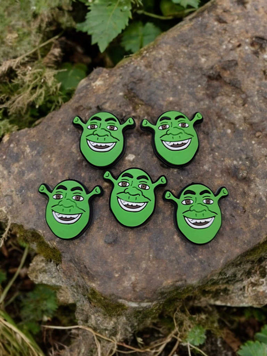 Shrek: Green Ogre Face Movie Inspired Silicone Focal Bead - 0809