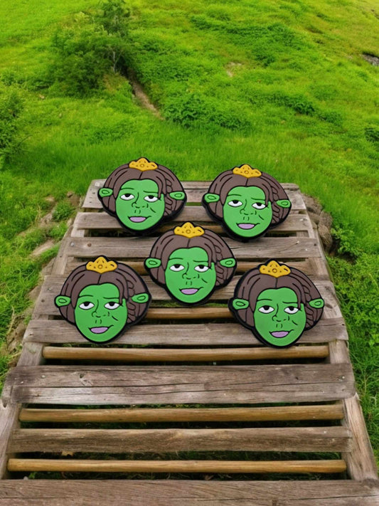 Princess Fiona: Green Ogre Face Movie Inspired Silicone Focal Bead - 0810