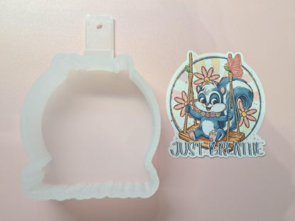 Happy Skunk: Just Breathe for Cardstock Silicone Mold, Aroma Bead Molds, Premium Cardstock Images