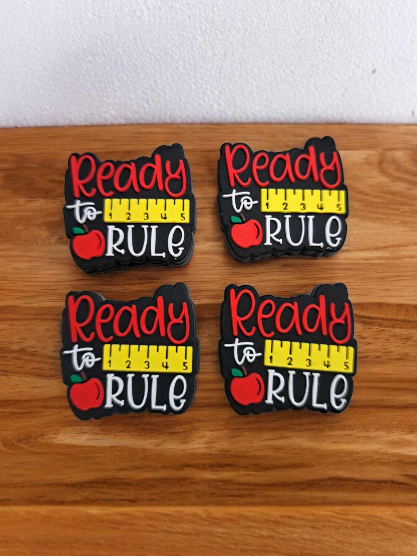 Ready to Rule with Ruler and Apple Silicone Focal Bead - 0793