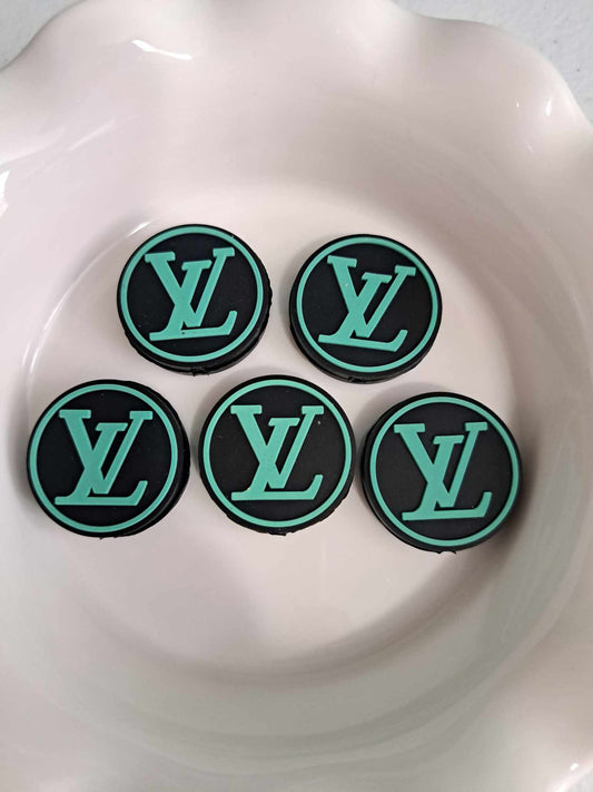 LV: Louis Vuitton Round Silicone Focal Bead - 0822