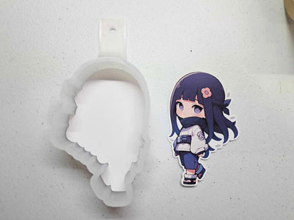 Hinata: Naruto Chibi Character Cardstock Silicone Mold, Aroma Bead Molds, Premium Cardstock Images