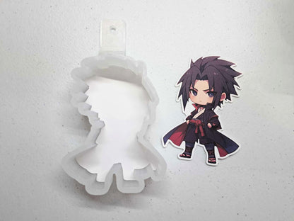 Sasuke: Naruto Chibi Character Cardstock Silicone Mold, Aroma Bead Molds, Premium Cardstock Images