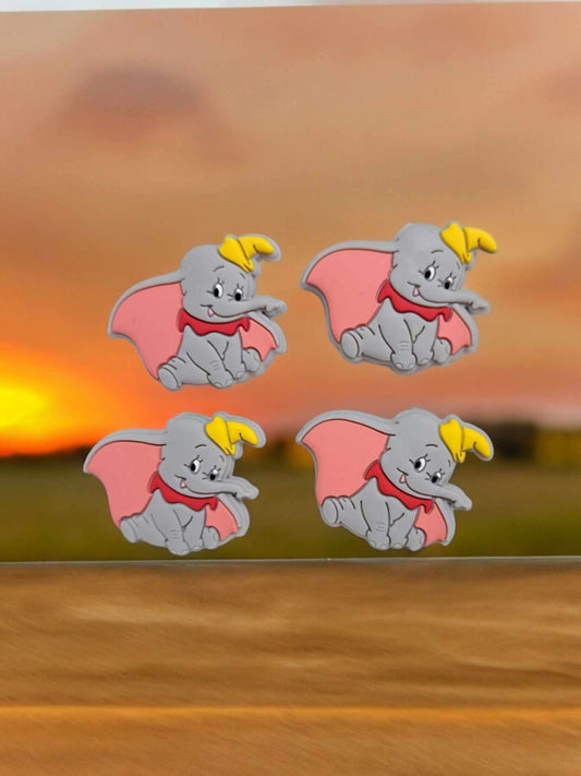 Dumbo Elephant Silicone Focal Bead - 0794