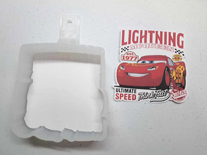 Lightning McQueen Cars for Cardstock Silicone Mold, Aroma Bead Molds, Premium Cardstock Images