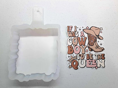 If I was a Cowboy I'd be the Queen Western Boots Cardstock Silicone Mold, Aroma Bead Molds, Premium Cardstock Images