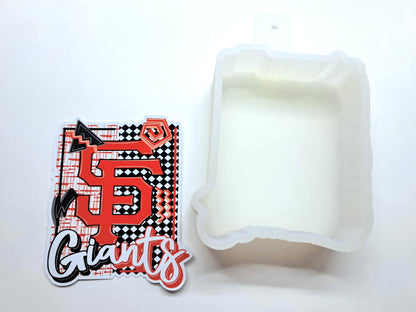 Retro MLB Team: San Francisco Giants Cardstock Silicone Mold, Aroma Bead Molds, Premium Cardstock Images
