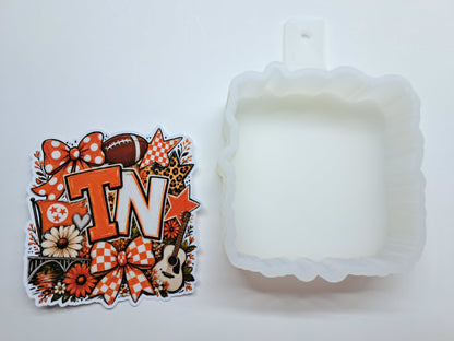 Tennessee Football Floral Collage Cardstock Silicone Mold, Aroma Bead Molds, Premium Cardstock Images