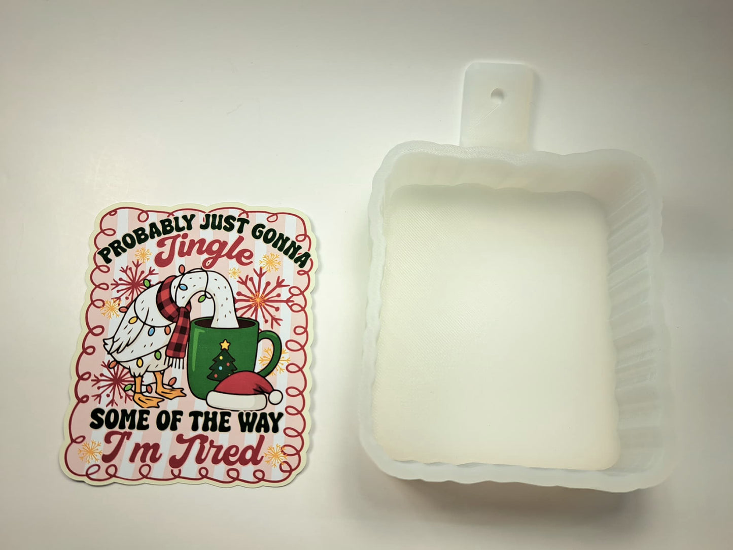Jingle Some Of The Way Cardstock Silicone Mold, Aroma Bead Molds, Premium Cardstock Images