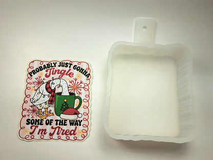 Jingle Some Of The Way Cardstock Silicone Mold, Aroma Bead Molds, Premium Cardstock Images