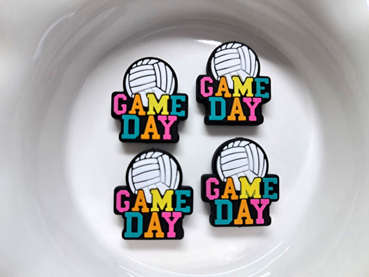 Game Day With Volleyball Silicone Focal Bead