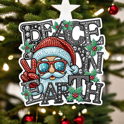 Peace On Earth Santa Cardstock Silicone Mold, Aroma Bead Molds, Premium Cardstock Images