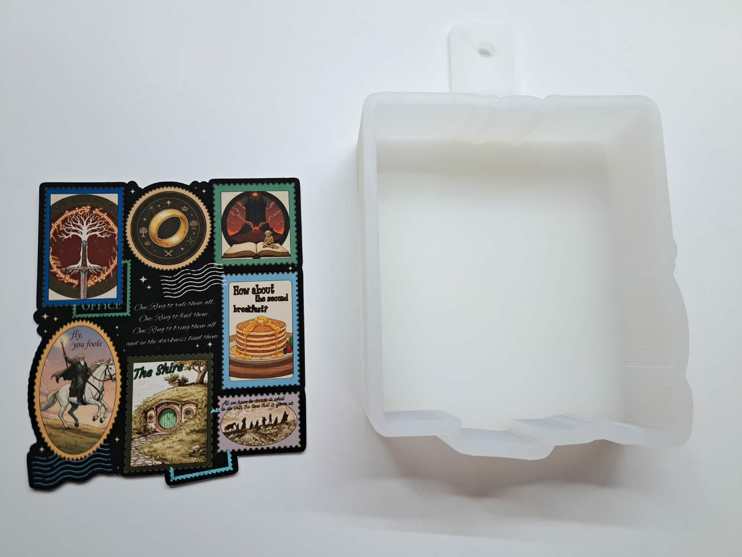LOTR: The Shire Stamp - Lord of the Rings Movie Inspired Cardstock Silicone Mold, Aroma Bead Molds,Car Freshener Mold,Premium Cardstock Images