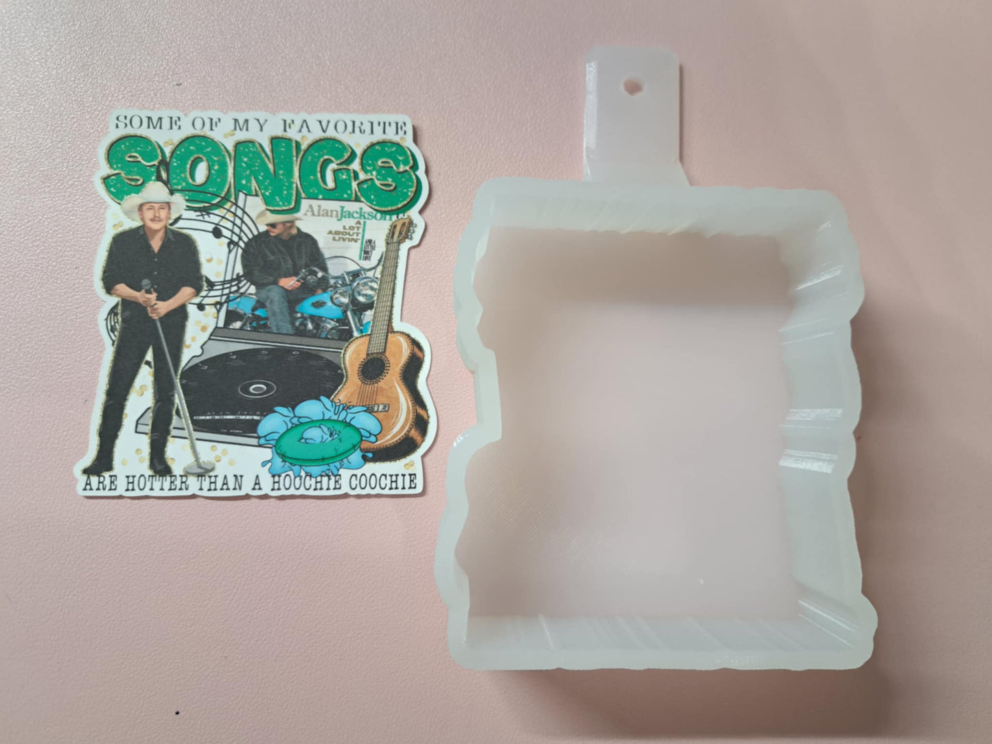 Alan Jackson Cardstock Silicone Mold, Aroma Bead Molds, Premium Cardstock Images