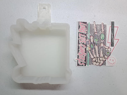 Forever Rowdy Long Live Cowgirls Skellie Hand Turquoise Rings Cardstock Silicone Mold, Aroma Bead Molds, Premium Cardstock Images