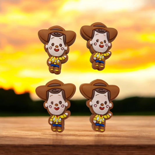 Woody Full Body with Cowboy Hat: Toy Story Inspired Silicone Focal Bead