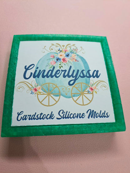 3 inch Square Cardstock/Picture With 0.25 inch Curved Edge Cardstock Silicone Mold, Aroma Bead Molds