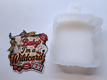 Baby I'm A Wildcard Cardstock Silicone Mold, Aroma Bead Molds, Premium Cardstock Images