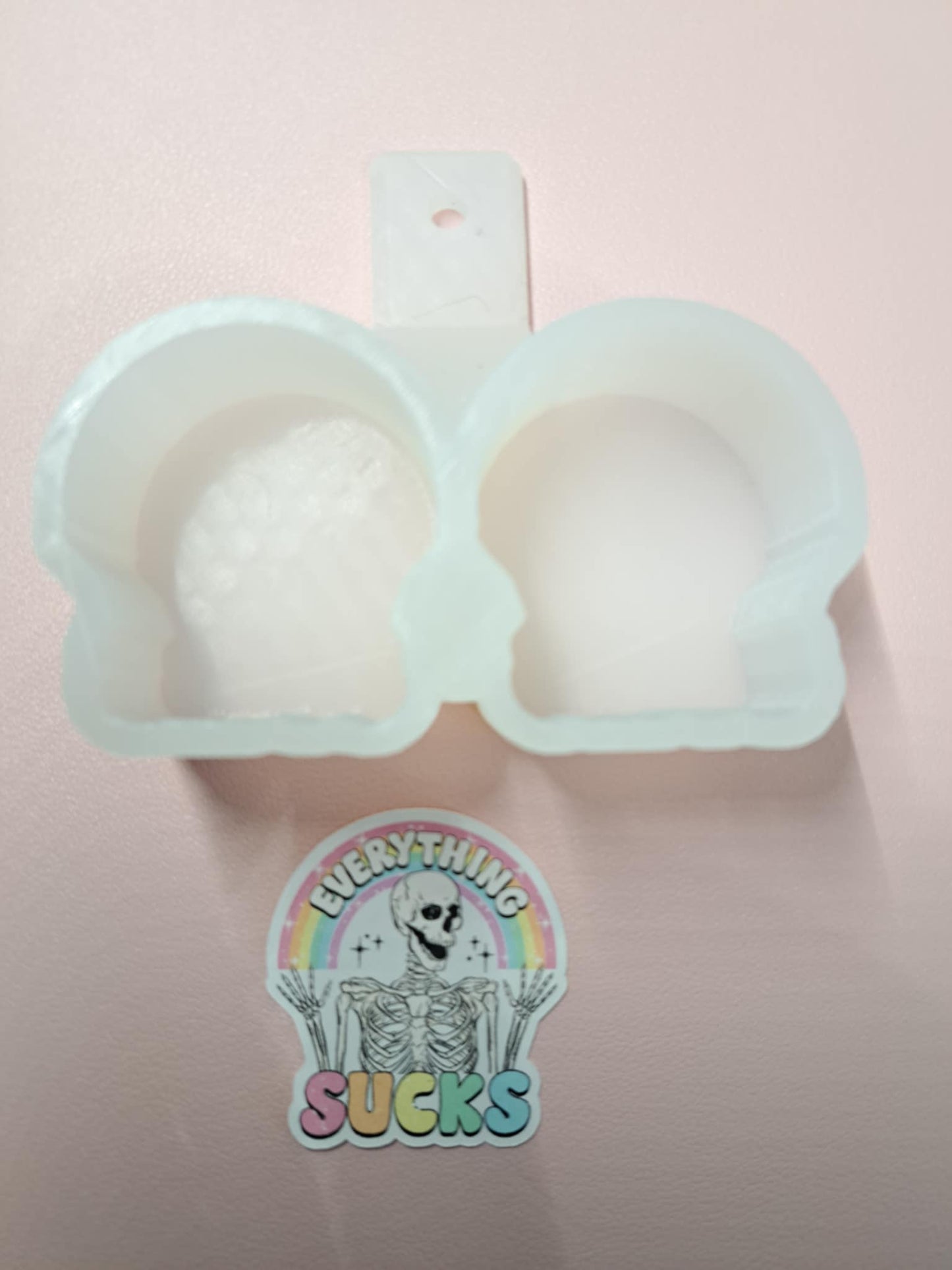 VENT CLIP: Everything Sucks Two Cavity Small Vent Clip Size Cardstock Silicone Mold, Aroma Bead Molds, Premium Cardstock Images