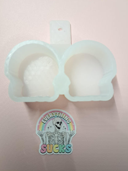 VENT CLIP: Everything Sucks Two Cavity Small Vent Clip Size Cardstock Silicone Mold, Aroma Bead Molds, Premium Cardstock Images