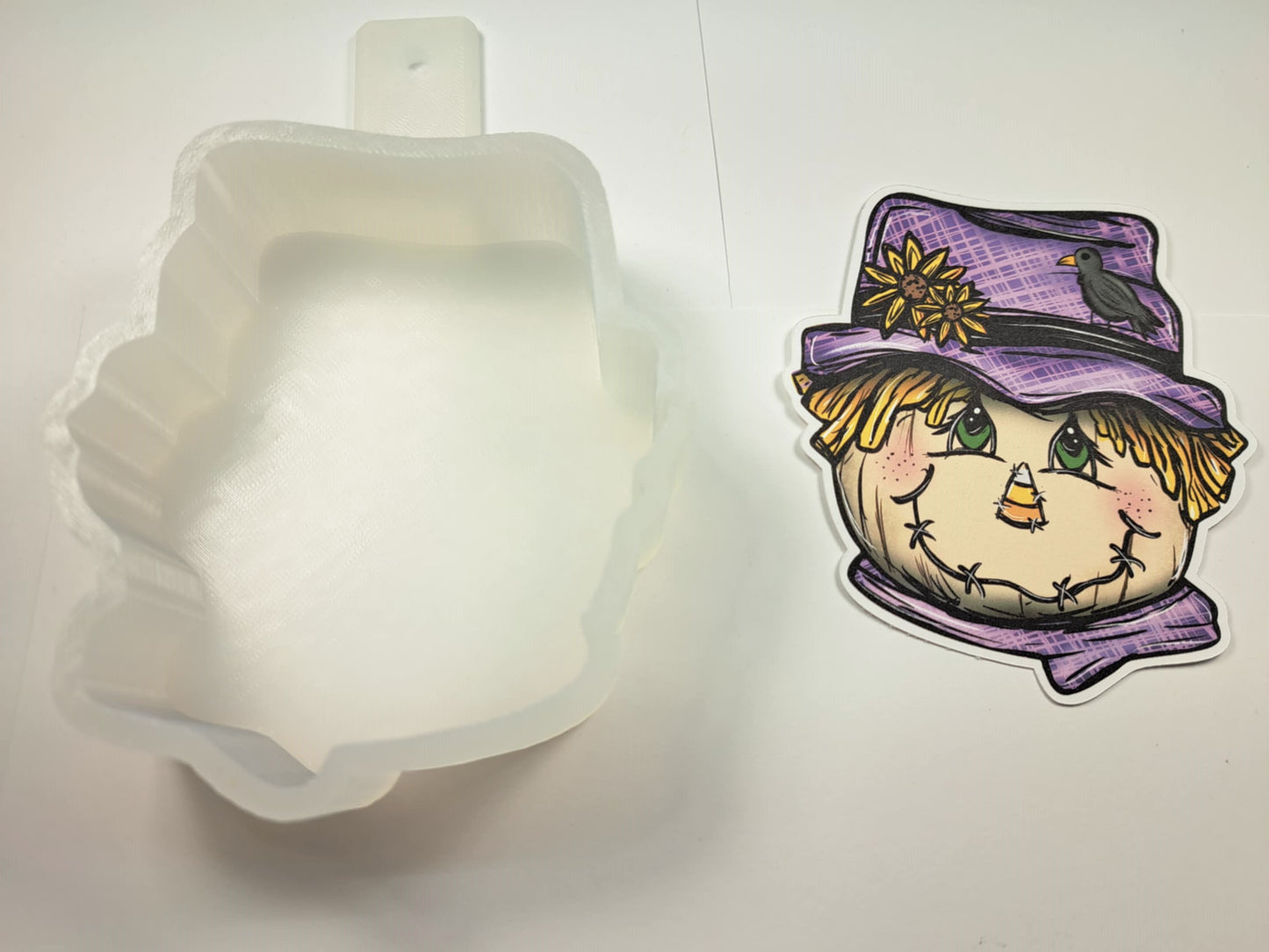 Scarecrow Portrait: Face With Hat Cardstock Silicone Mold, Aroma Bead Molds, Premium Cardstock Images