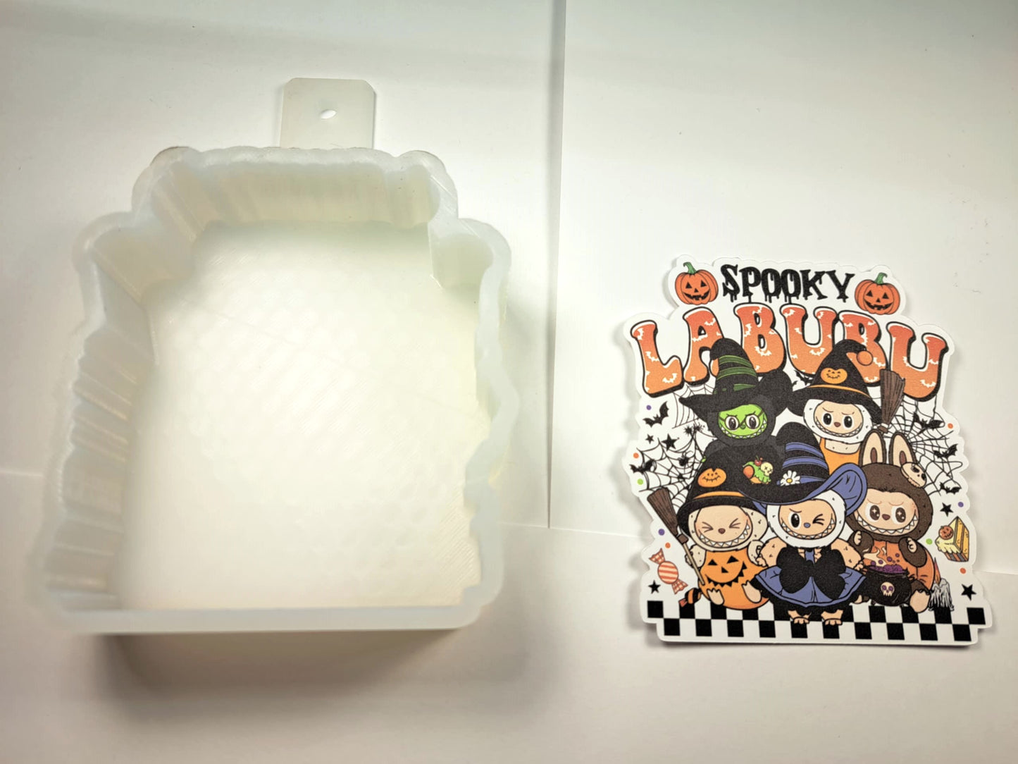 Spooky Labubu Cardstock Silicone Mold, Aroma Bead Molds, Premium Cardstock Images