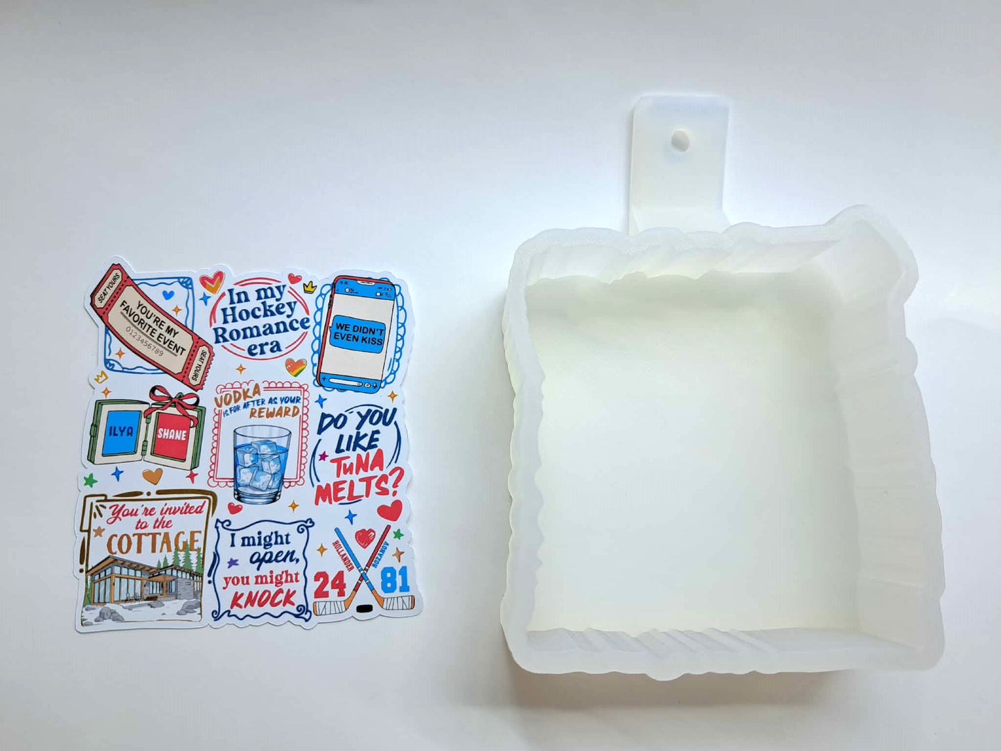 Heated Rivalry Hockey Cardstock Silicone Mold, Aroma Bead Molds, Car Freshies, Premium Cardstock Images