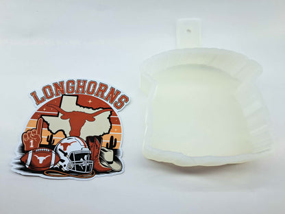 Western Texas Longhorns Cardstock Silicone Mold, Aroma Bead Molds, Premium Cardstock Images