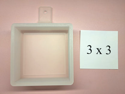 3 inch Square Cardstock/Picture With 0.25 inch Curved Edge Cardstock Silicone Mold, Aroma Bead Molds