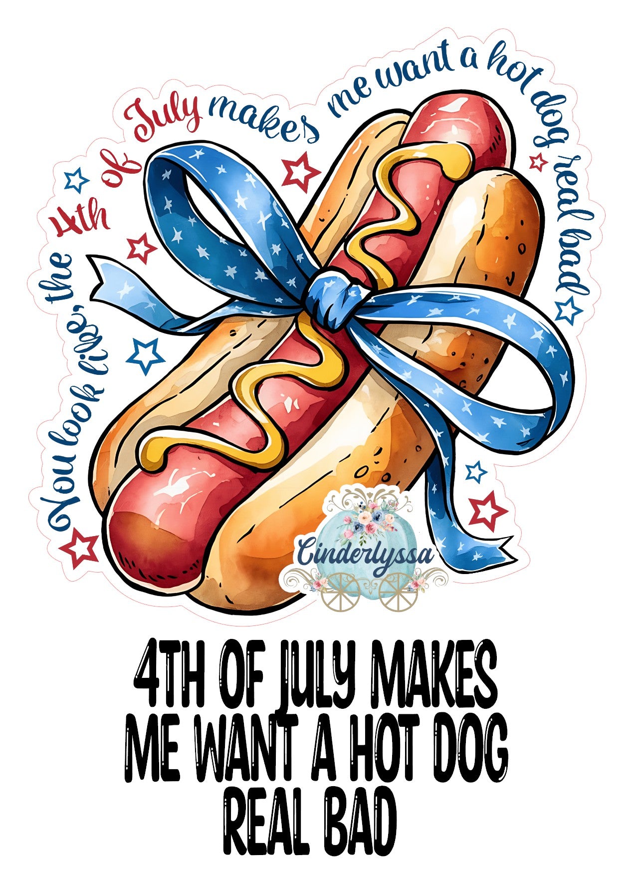 4th of July Makes Me Want a Hot Dog Real Bad Cardstock Silicone Mold, Aroma Bead Molds, Premium Cardstock Images