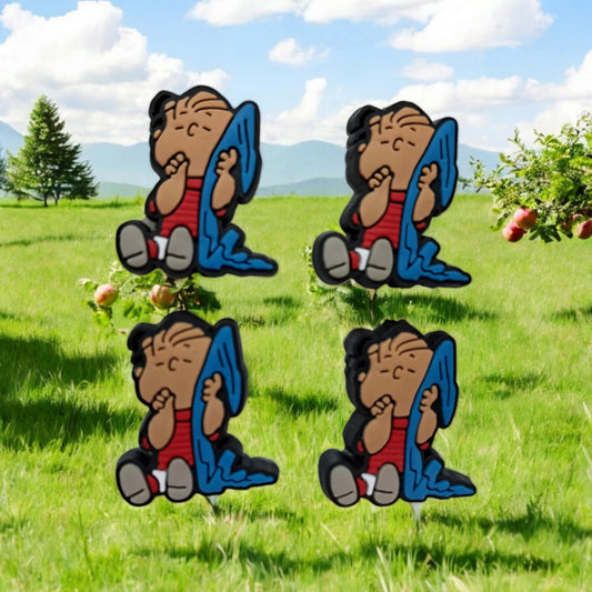 Linus With Blue Blanket: Peanuts Gang Silicone Focal Bead