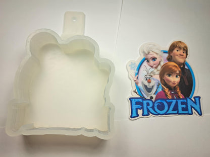 Frozen Group: Elsa, Anna, Olaf & Kristoff Cardstock Silicone Mold, Aroma Bead Molds, Premium Cardstock Images