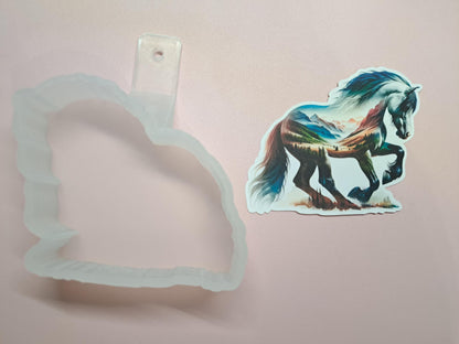 Scenic Horse Cardstock Silicone Mold, Aroma Bead Molds, Premium Cardstock Images