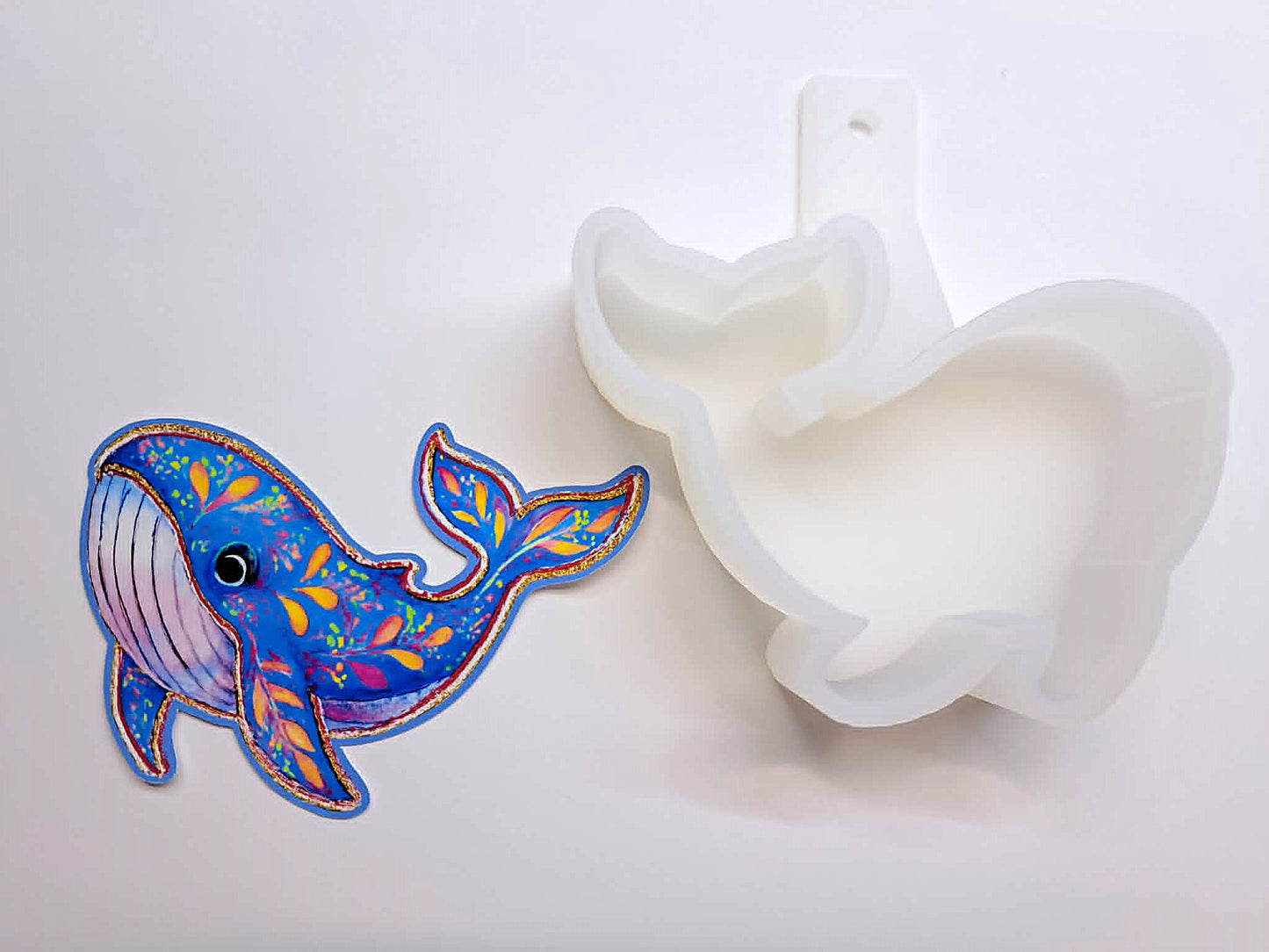Preppy Summer Whale Cardstock Silicone Mold, Aroma Bead Molds, Premium Cardstock Images