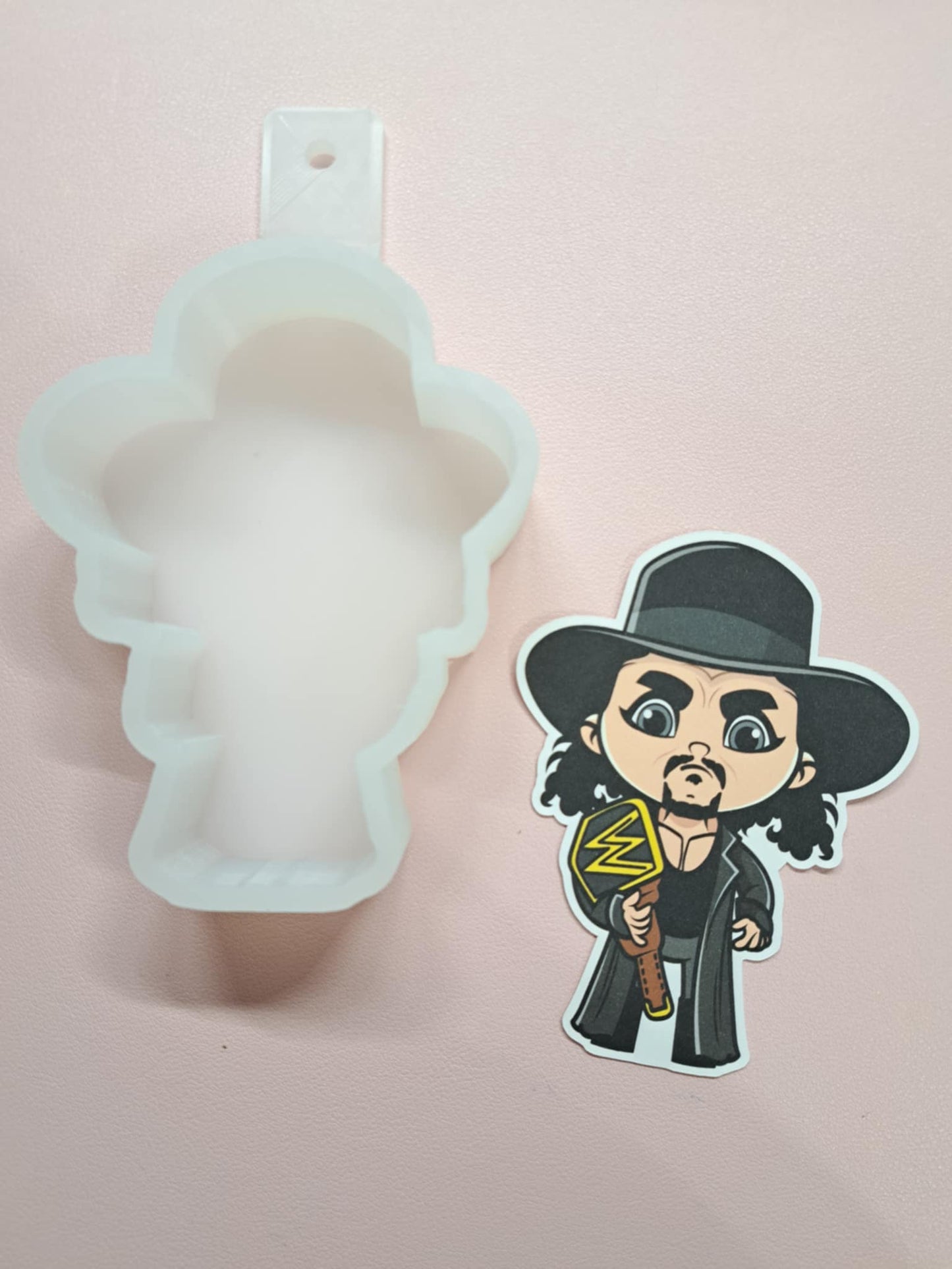 Wrestling Chibi: Undertaker Cardstock Silicone Mold, Aroma Bead Molds, Premium Cardstock Images