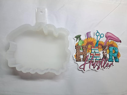 Hair Hustler Stylist Western/Turquoise/Leopard Cardstock Silicone Mold, Aroma Bead Molds, Premium Cardstock Images