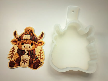 Faux Yarn Highland Cow Cardstock Silicone Mold, Aroma Bead Molds, Premium Cardstock Images