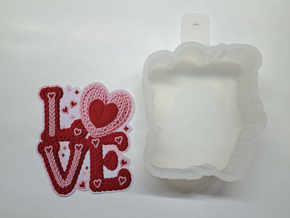 Love Crochet Yarn Cardstock Silicone Mold, Aroma Bead Molds, Premium Cardstock Images