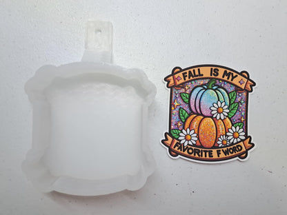 Fall Is My Favorite F Word: Pumpkins Cardstock Silicone Mold, Aroma Bead Molds, Premium Cardstock Images