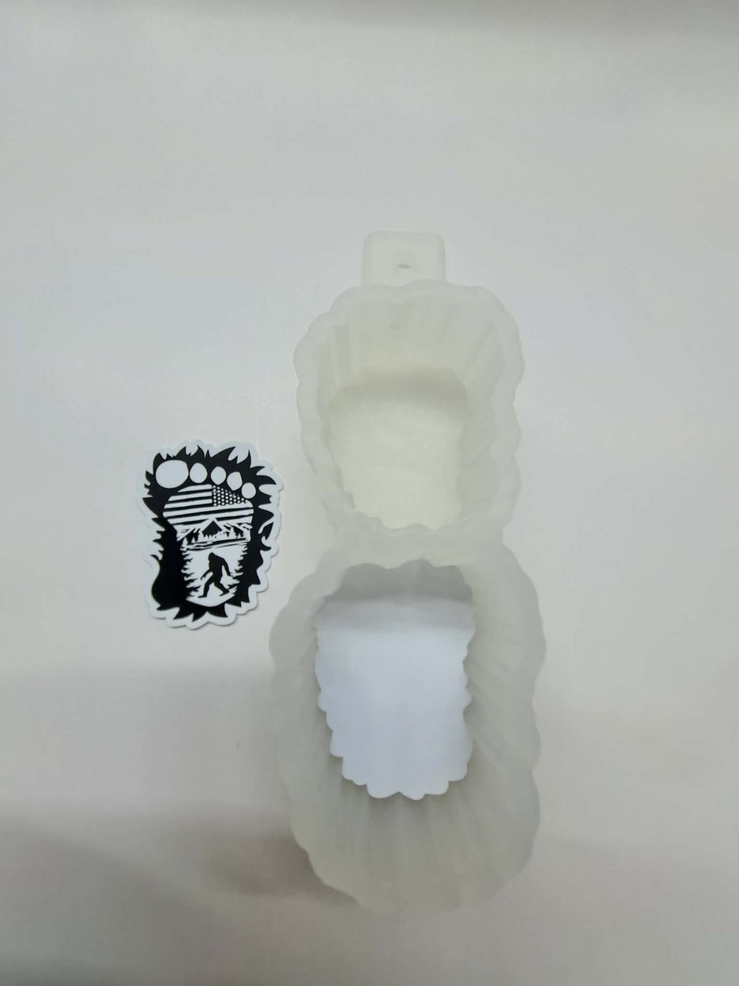 VENT CLIP: Bigfoot Footprint Two Cavity Small Vent Clip Size Cardstock Silicone Mold, Aroma Bead Molds, Premium Cardstock Images