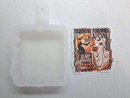 Spooky Movie Season Cardstock Silicone Mold, Aroma Bead Molds, Car Freshies, Premium Cardstock Images