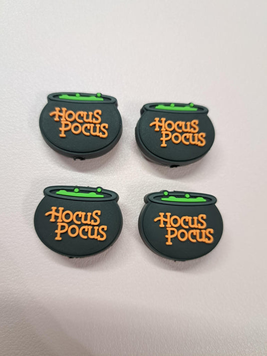 Witch Cauldron with Hocus Pocus Silicone Focal Bead - 0273