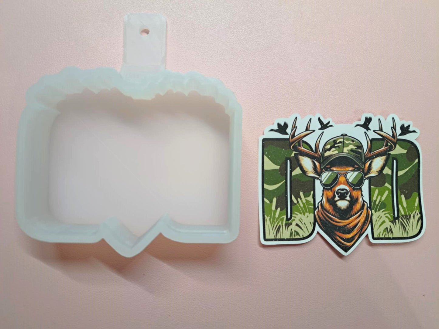 Deer Dad Cardstock Silicone Mold, Aroma Bead Molds, Premium Cardstock Images